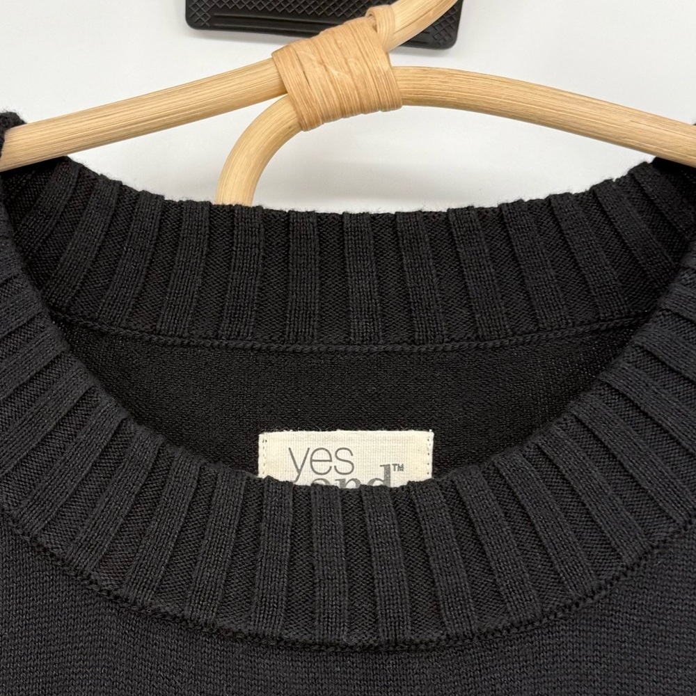 NWOT Yes and X Hilary Swank LOVE MIDI Crewneck Organic Cotton Sweater Dress - Picture 7 of 15
